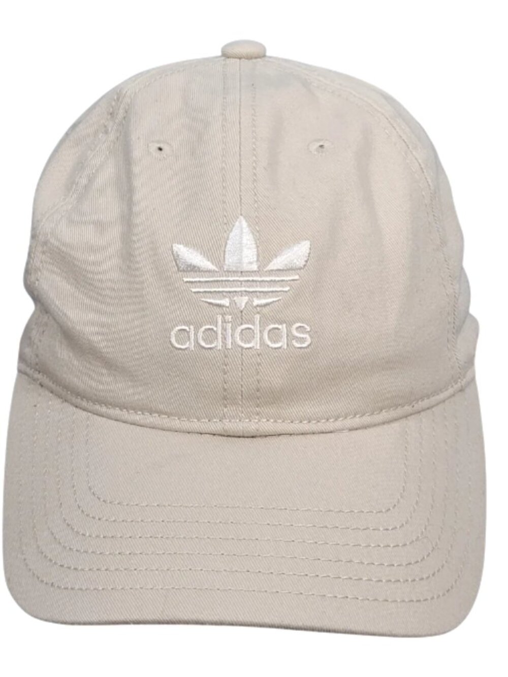 White ADIDAS Casual Logo Baseball Hat Adjustable OSFM